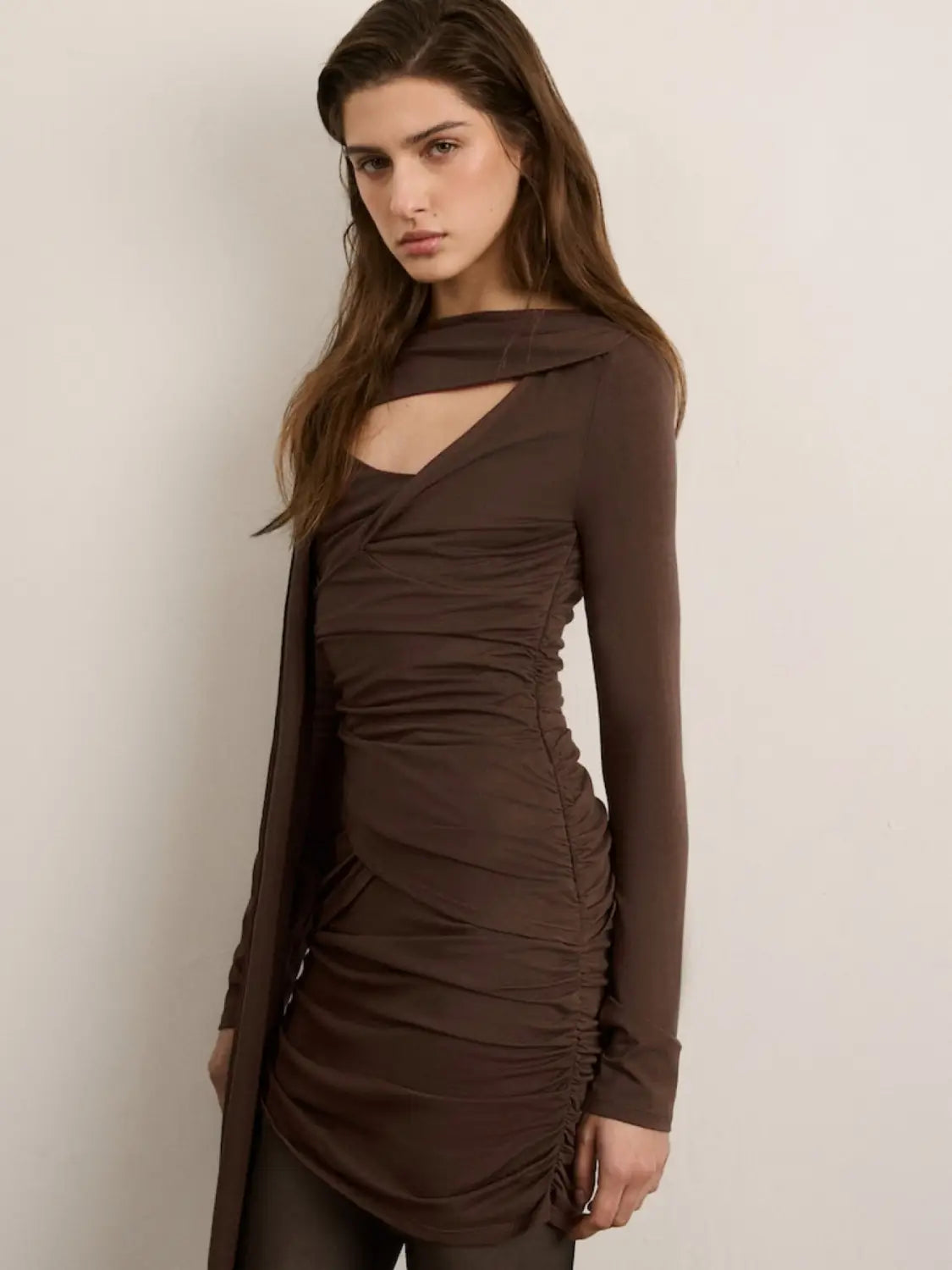 New Autumn Long-Sleeve Asymmetrical Bodycon Dress