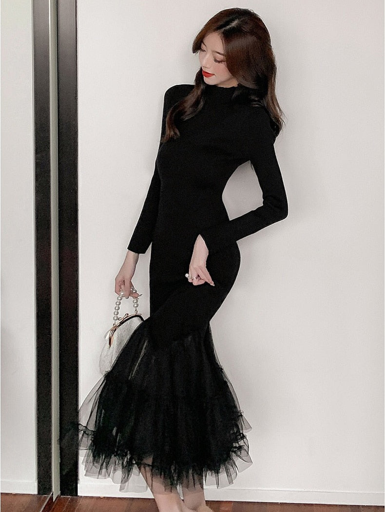 Fairytale Black Midi Dress – Soulmate Streetwear | same ANTHEM. - Black / One Size