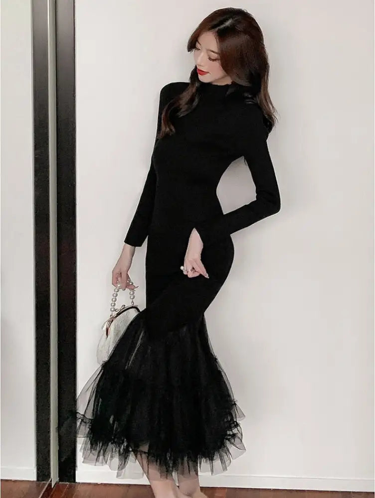 Fairytale Black Midi Dress – Soulmate Streetwear | same ANTHEM. - Black / One Size