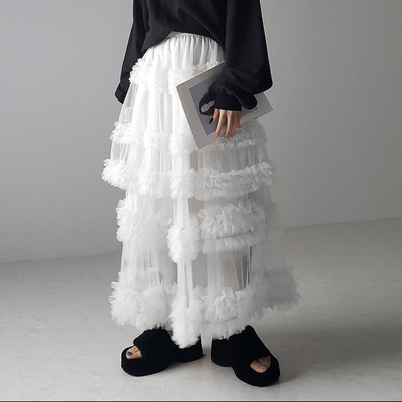 Fairytale Mesh Skirt – dreamy Japanese streetwear | same ANTHEM.