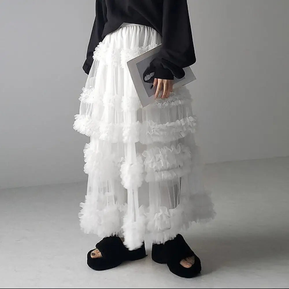 Fairytale Mesh Skirt – dreamy Japanese streetwear | same ANTHEM.