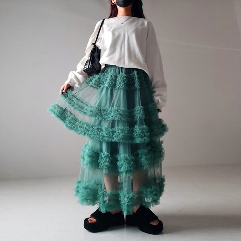 Fairytale Mesh Skirt – dreamy Japanese streetwear | same ANTHEM.