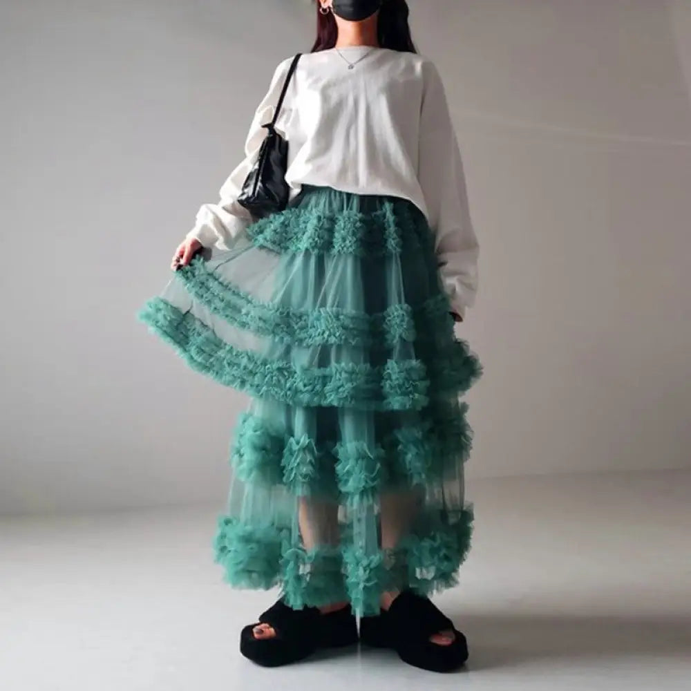 Fairytale Mesh Skirt – dreamy Japanese streetwear | same ANTHEM.