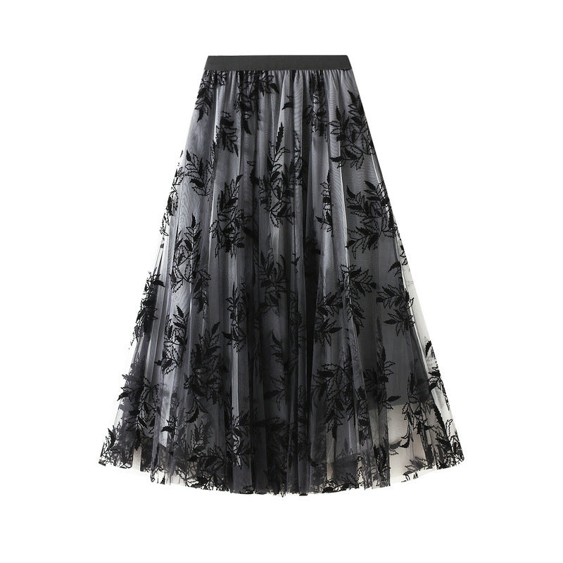 Fashion Personality Flocked Printed Skirt – Dreamy French Sweet Style | Made for Lovers & Friends | Wear Your Style