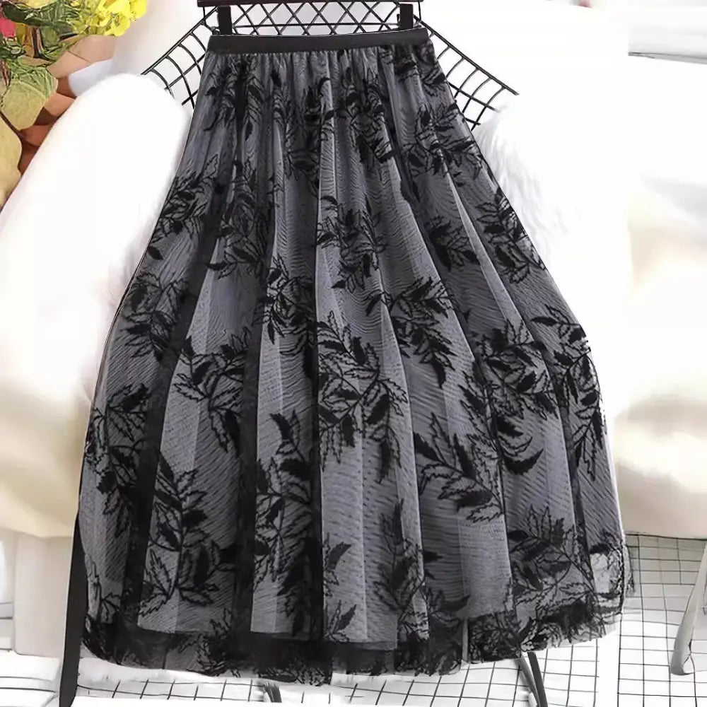 Fashion Personality Flocked Printed Skirt – Dreamy French Sweet Style | Made for Lovers & Friends | Wear Your Style