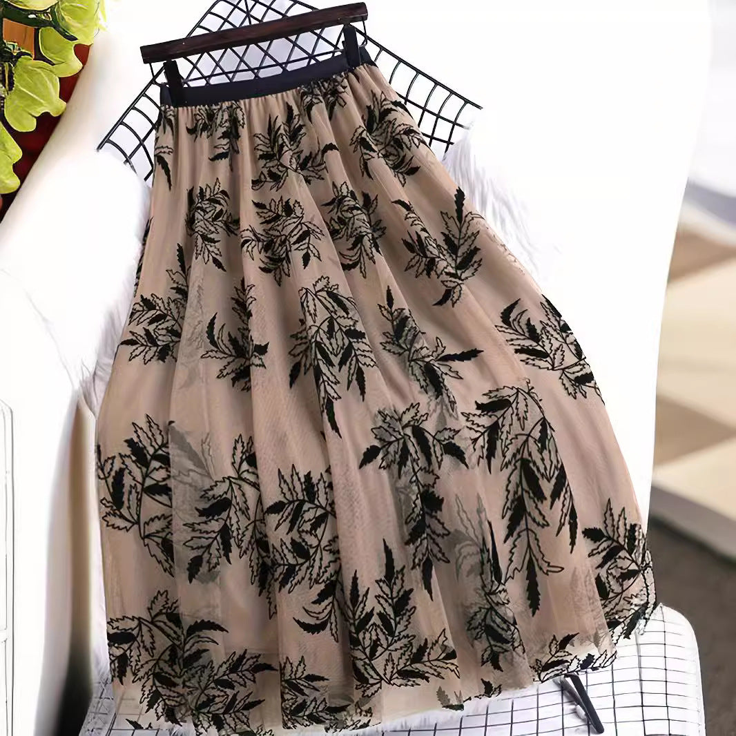 Fashion Personality Flocked Printed Skirt – Dreamy French Sweet Style | Made for Lovers & Friends | Wear Your Style