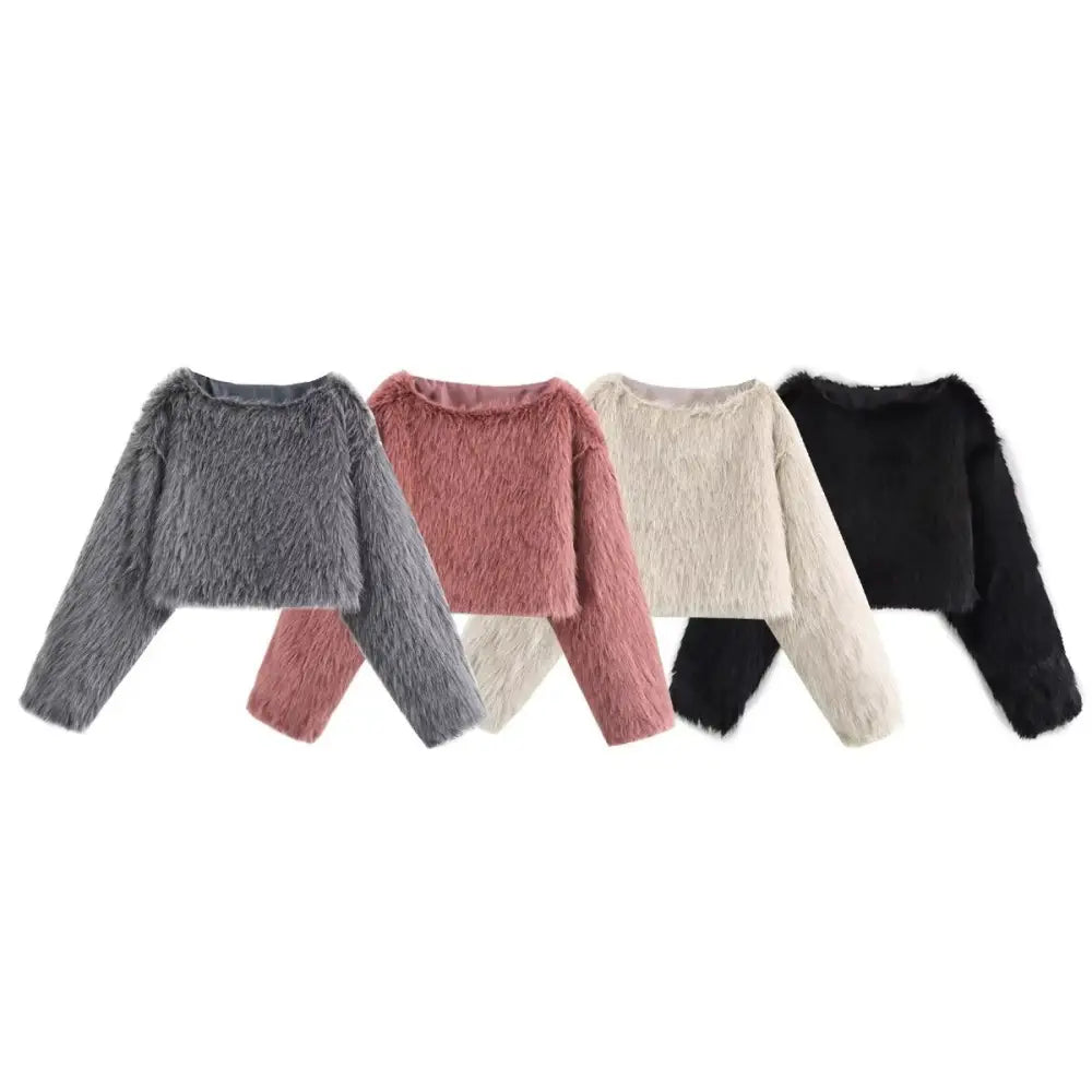 Faux Fur Pullover Top Women | Cozy Streetwear | same ANTHEM.