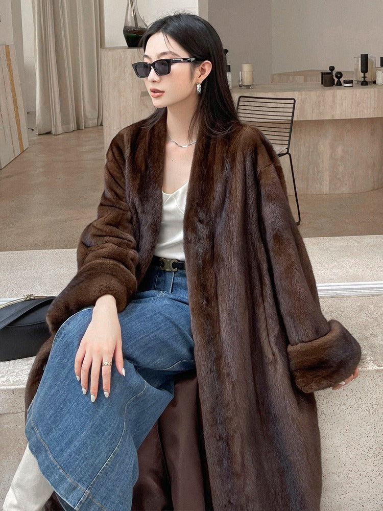 Faux Mink Fur Coat – Winter Soulmate Fashion | same ANTHEM. - brown / S