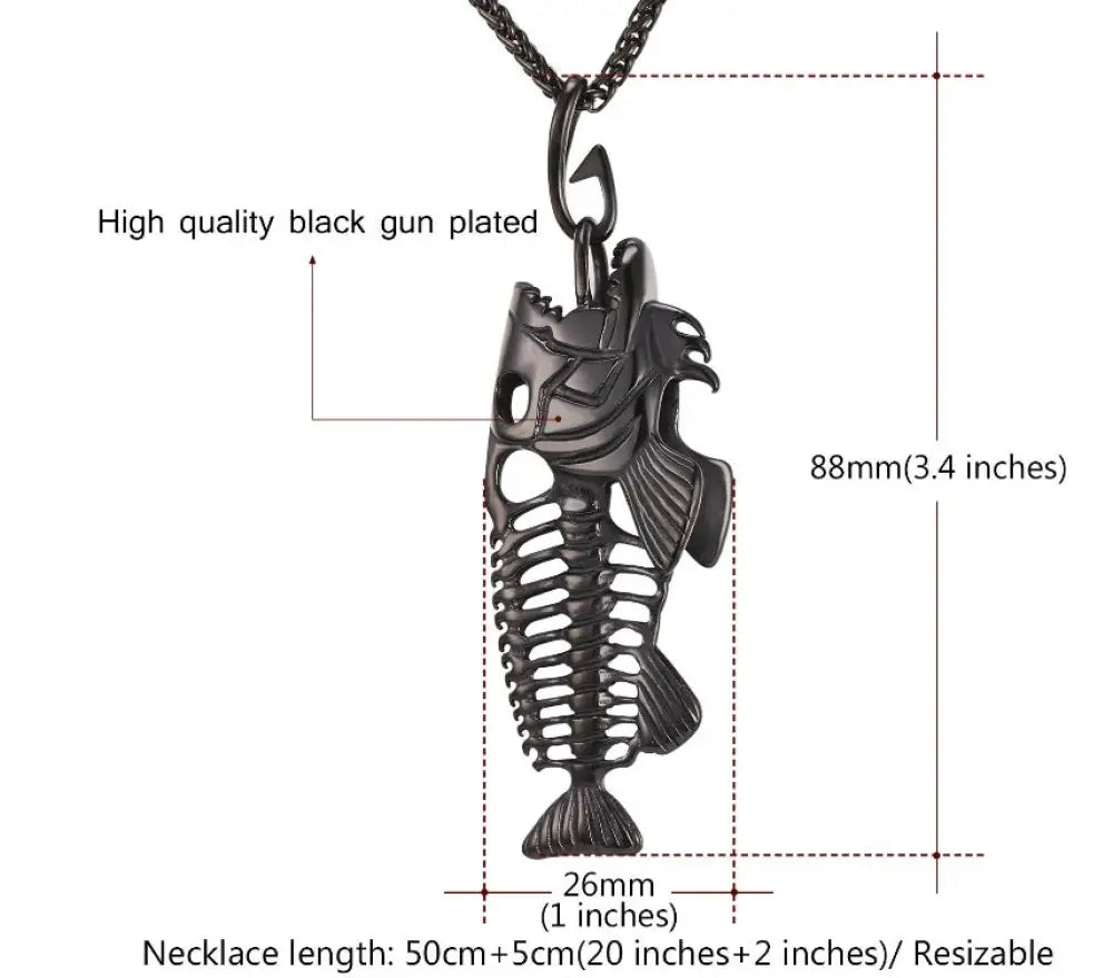 Fish Bone Necklace Titanium Steel | Soulmate & Lovers Jewellery | same ANTHEM