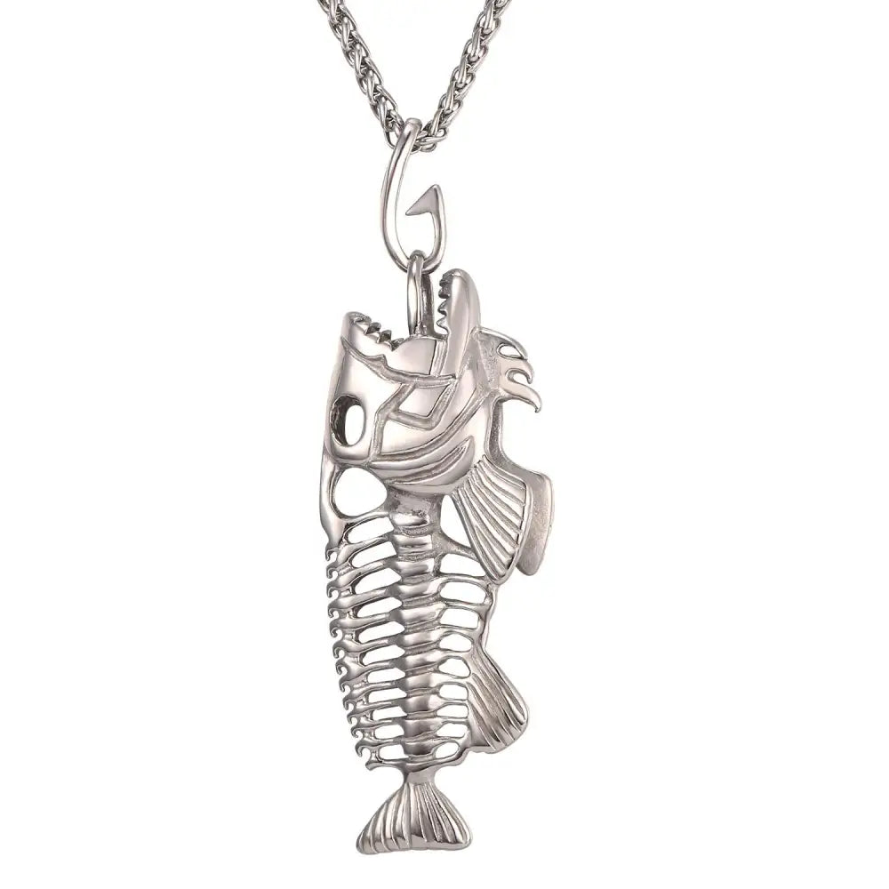 Fish Bone Necklace Titanium Steel | Soulmate & Lovers Jewellery | same ANTHEM - Steel color