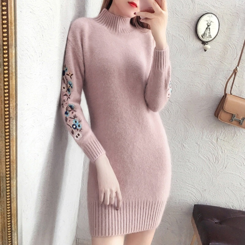 Fleece-Lined Woolen Winter Dress | Romantic French Style Cozy Dress | same ANTHEM