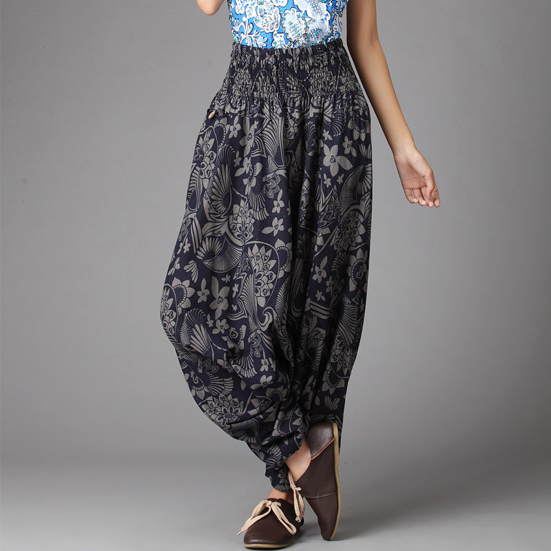 Floral Pattern Harem Pants – Casual Chic Loose Fit | same ANTHEM