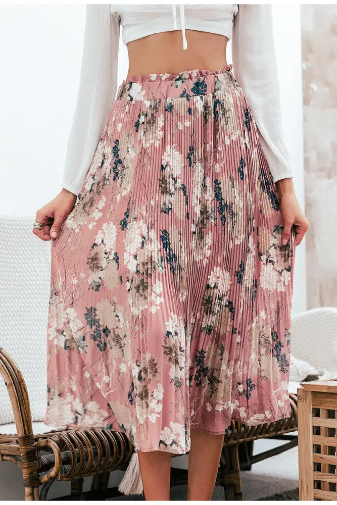 Floral Pleated Skirt | European & American Fashion for Lovers & Soulmates | Same ANTHEM