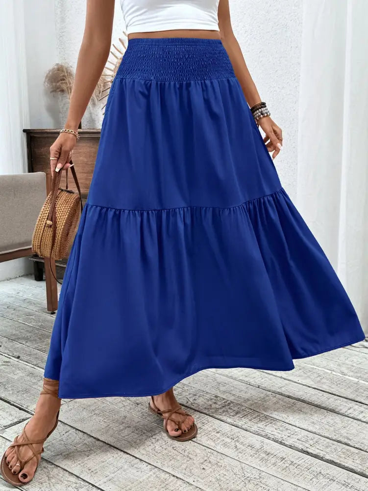 Floral Three-layer Long Patchwork Skirt – Made for Lovers & Friends | Wear Your Style Sing the Same Anthem - Sapphire
