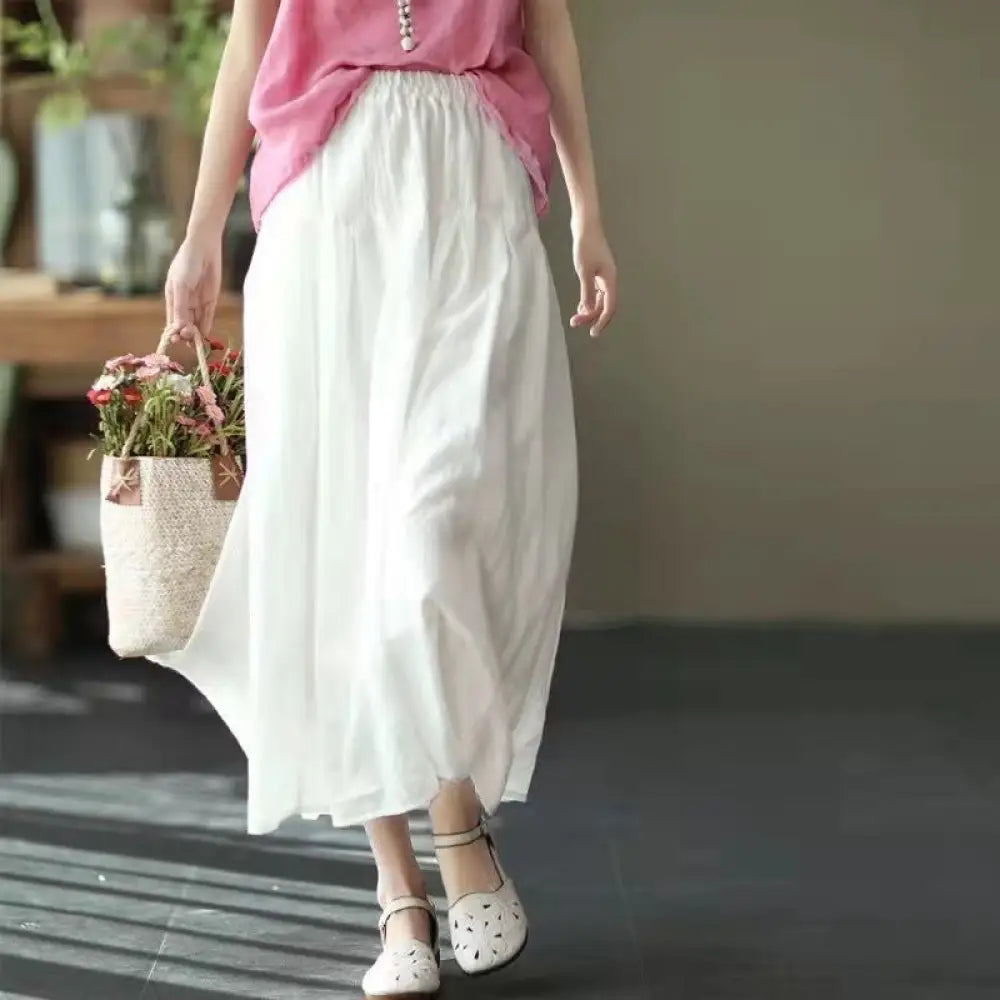 Flowing Double-Layer Swing Skirt | same ANTHEM®