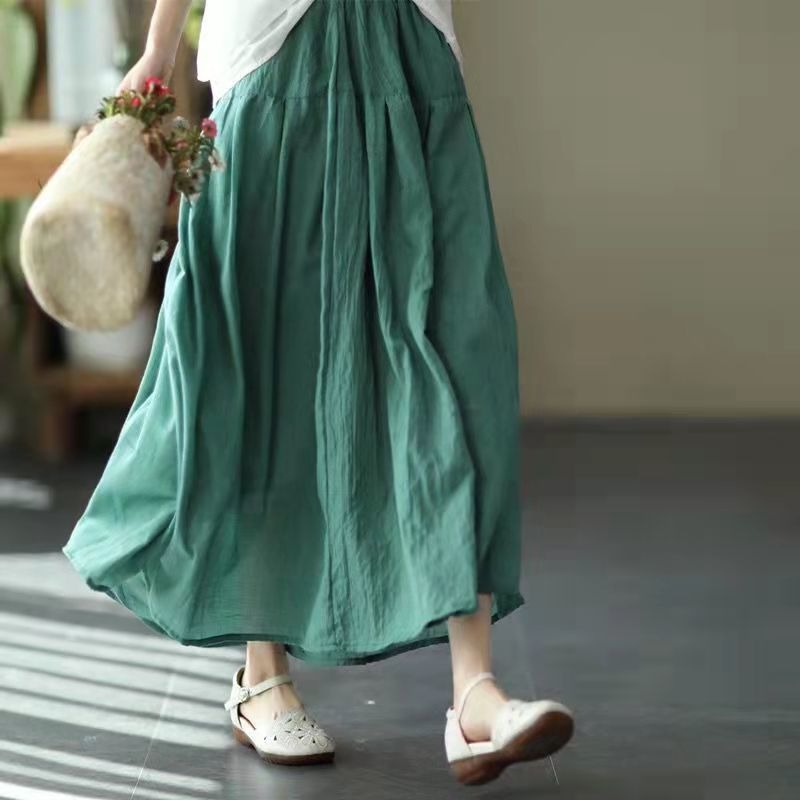 Flowing Double-Layer Swing Skirt | same ANTHEM® - Lake Blue / M
