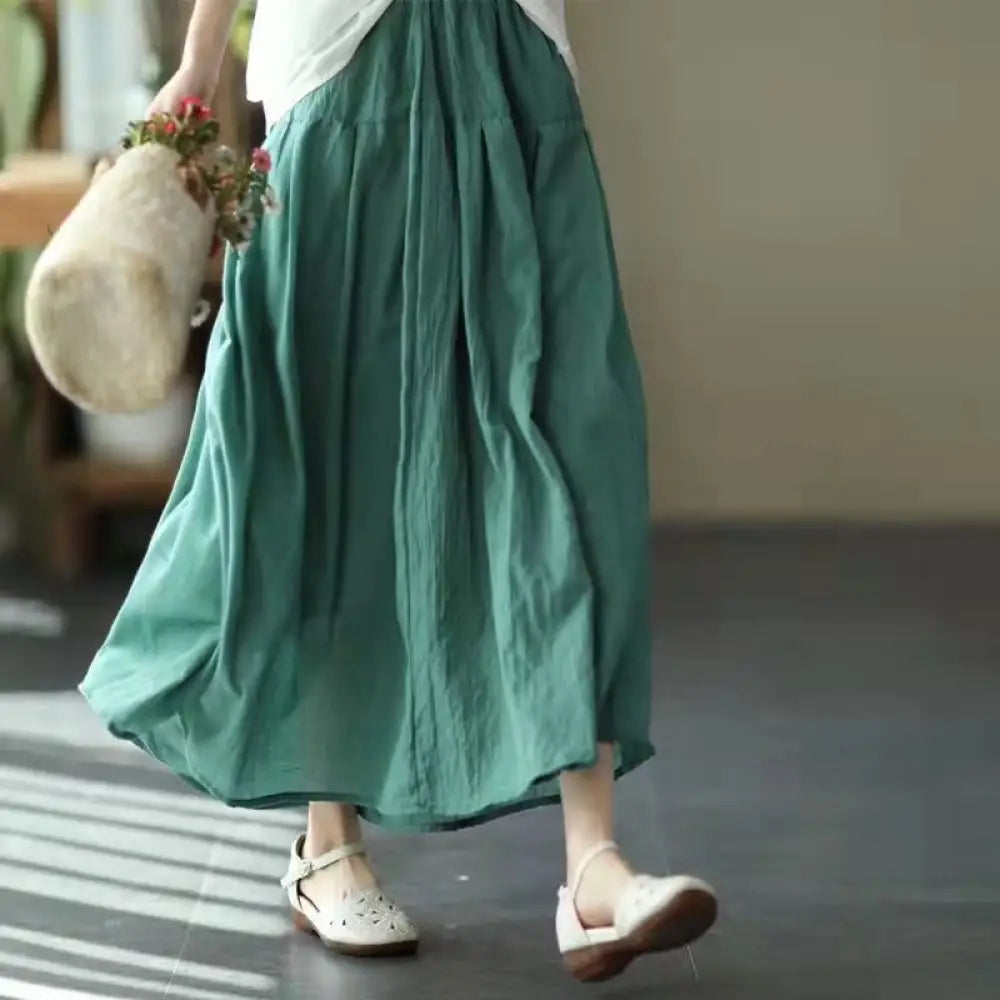 Flowing Double-Layer Swing Skirt | same ANTHEM® - Lake Blue / M