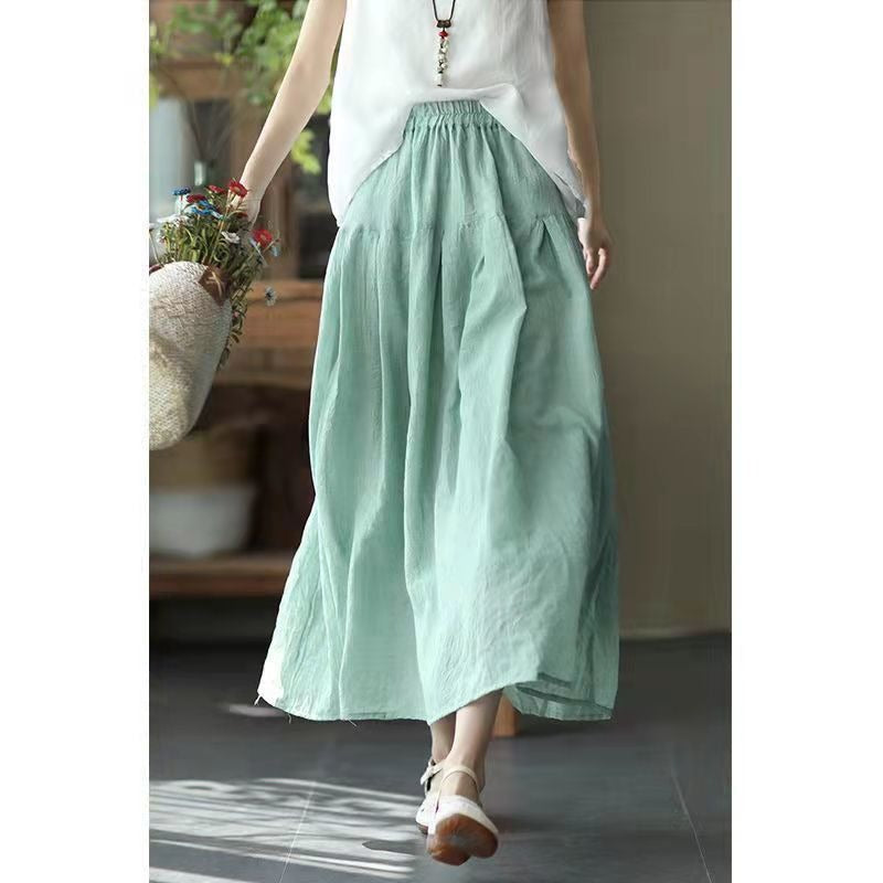 Flowing Double-Layer Swing Skirt | same ANTHEM® - Mint Green / M