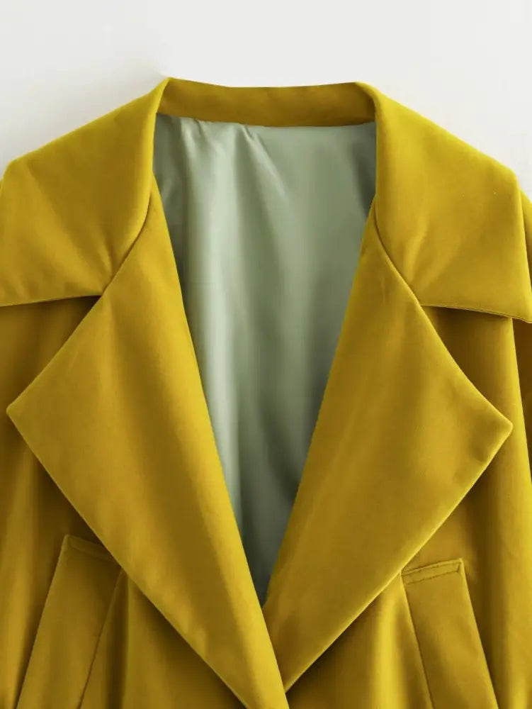 Folds Short Jacket with Side Pockets | Loose Lapel Outerwear | soulmate wear | same ANTHEM