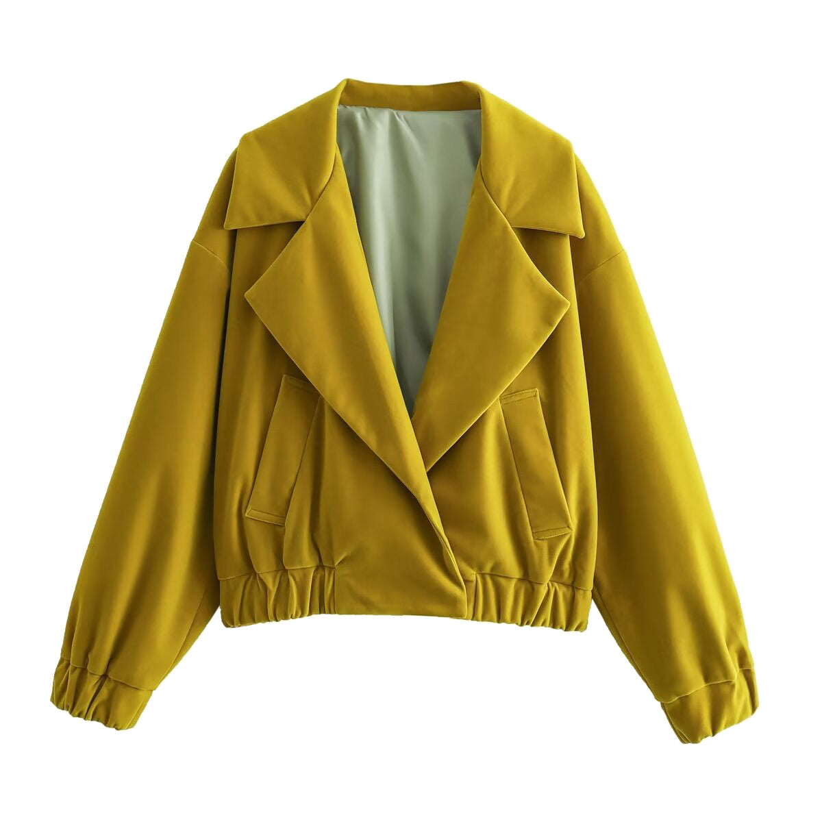 Folds Short Jacket with Side Pockets | Loose Lapel Outerwear | soulmate wear | same ANTHEM