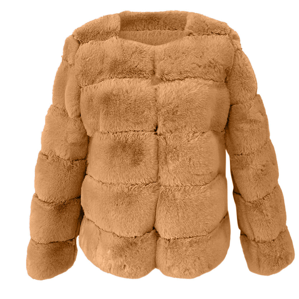 Fox Fur Artificial Coat | same ANTHEM. Soulmate Streetwear for Women - Camel / L