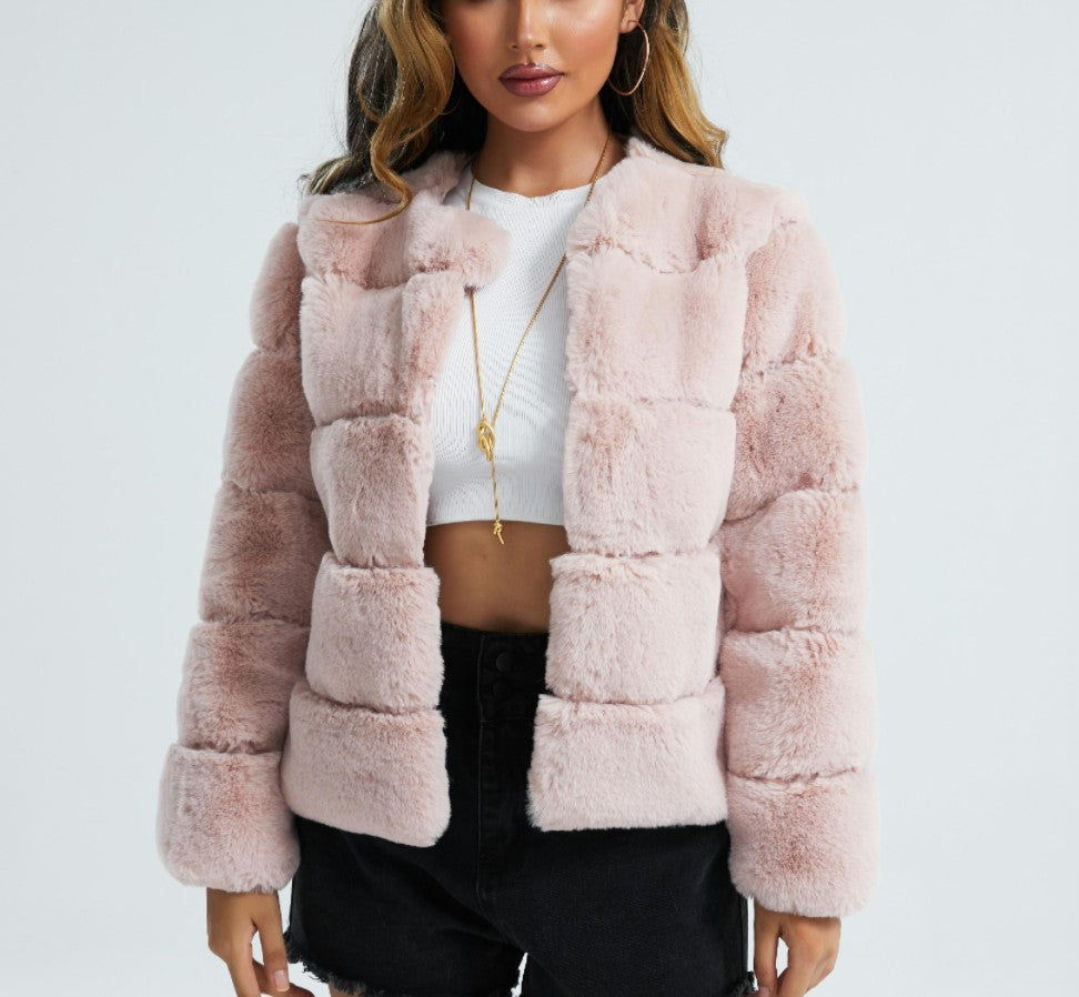 Fox Fur Artificial Coat | same ANTHEM. Soulmate Streetwear for Women - Pink / L