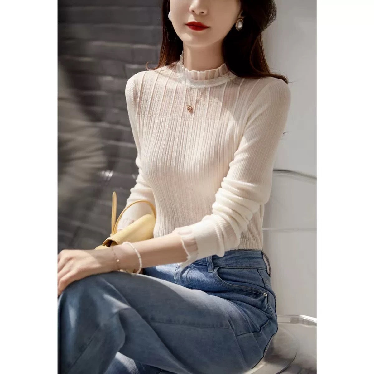 French Chic Lace Top – Elegant Bottoming Shirt for Lovers & Soulmates | same ANTHEM