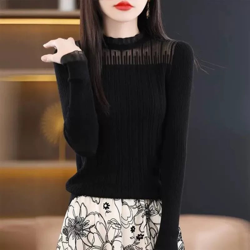 French Chic Lace Top – Elegant Bottoming Shirt for Lovers & Soulmates | same ANTHEM