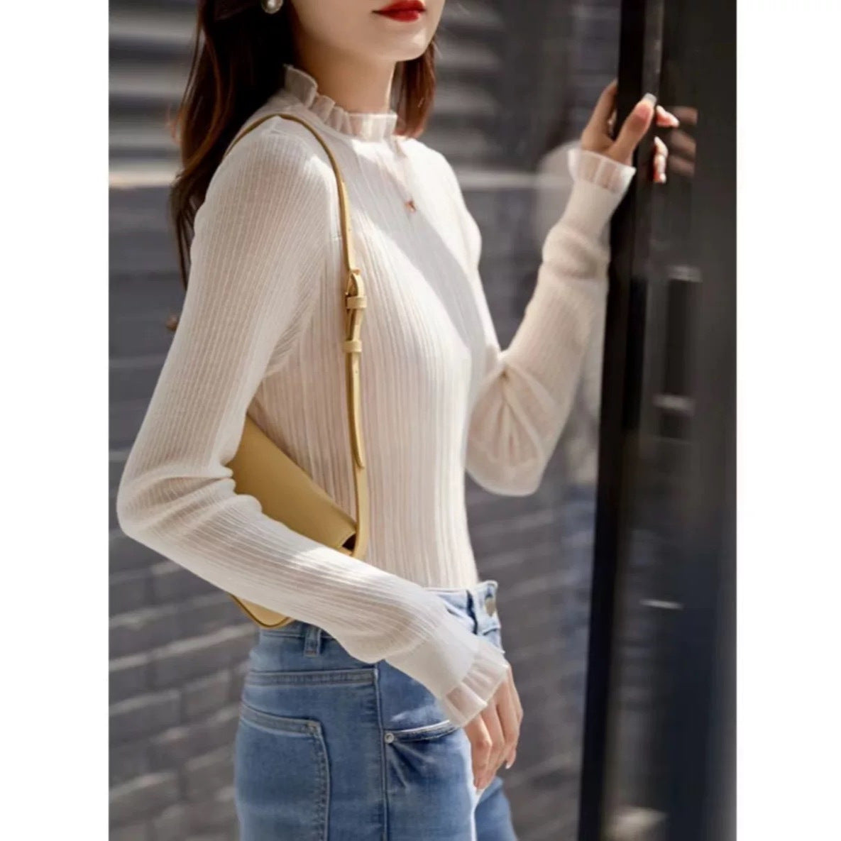 French Chic Lace Top – Elegant Bottoming Shirt for Lovers & Soulmates | same ANTHEM