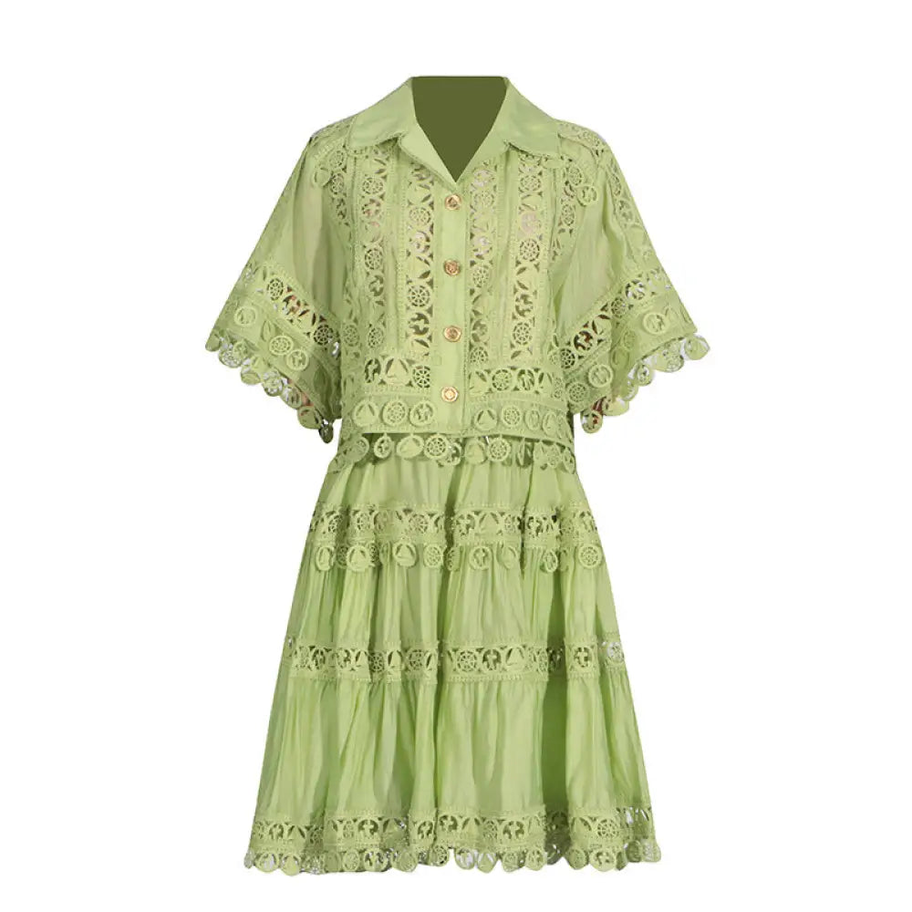 French Court Lace Shirt & Skirt Set – Romantic Two-Piece Dress | same ANTHEM