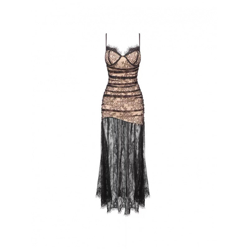 French Lace Suspender Mermaid Dress | Light Luxury Couture for Women | same ANTHEM.