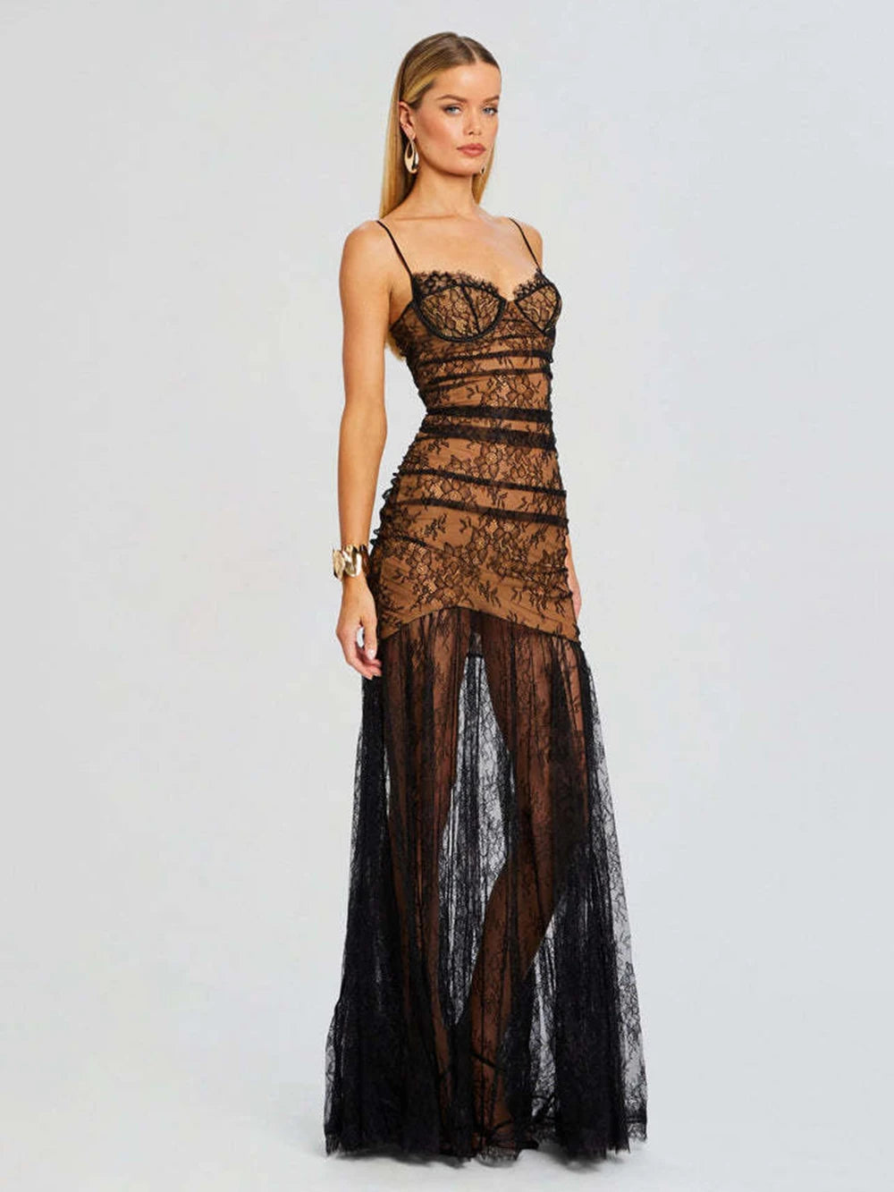 French Lace Suspender Mermaid Dress | Light Luxury Couture for Women | same ANTHEM.