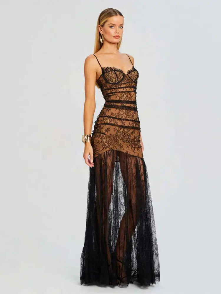 French Lace Suspender Mermaid Dress | Light Luxury Couture for Women | same ANTHEM.