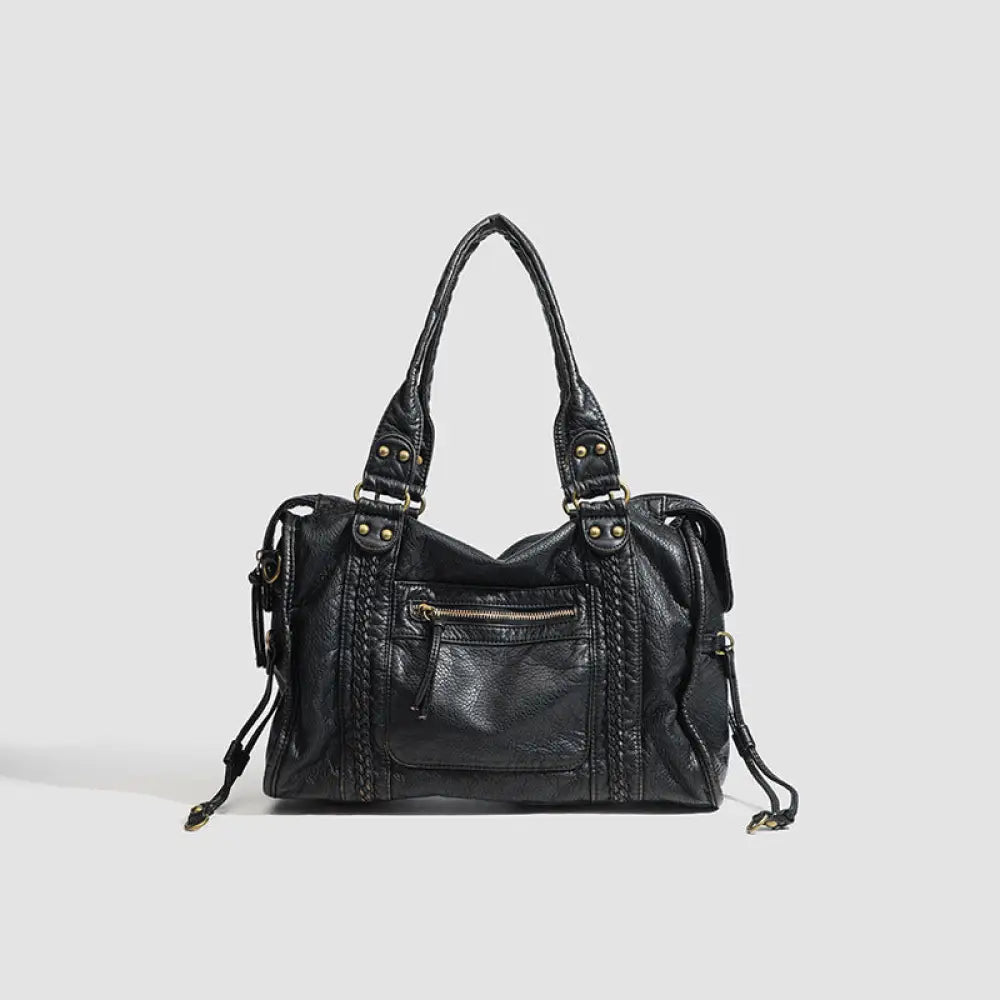 French Motorcycle Shoulder Bag | same ANTHEM. - Black