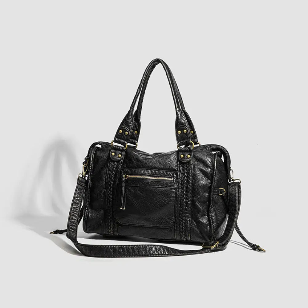 French Motorcycle Shoulder Bag | same ANTHEM. - Black