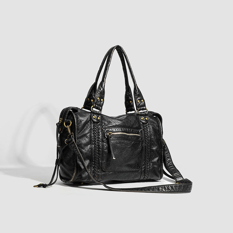 French Motorcycle Shoulder Bag | same ANTHEM. - Black