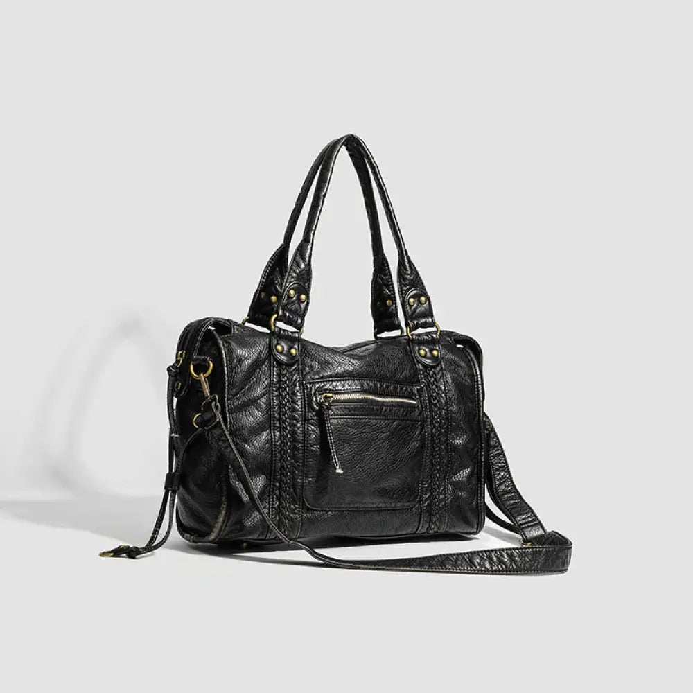 French Motorcycle Shoulder Bag | same ANTHEM. - Black