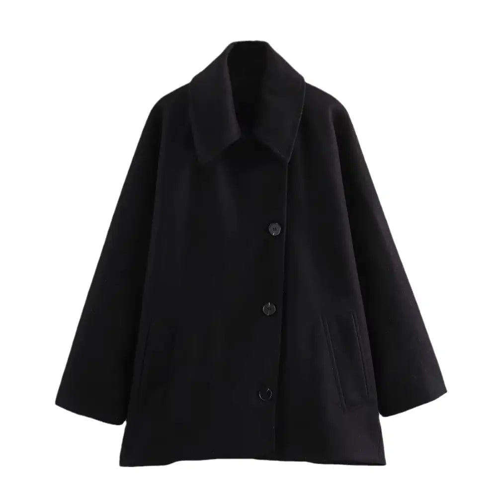 French Polo Collar Cape Sleeve Coat | same ANTHEM. Streetwear for Women - Bag