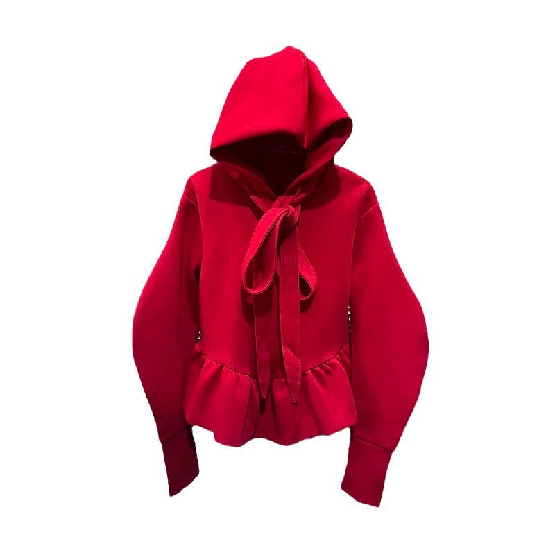 French Style Bow Tie Hoodie – same ANTHEM | Cute Streetwear for Soulmates & Lovers