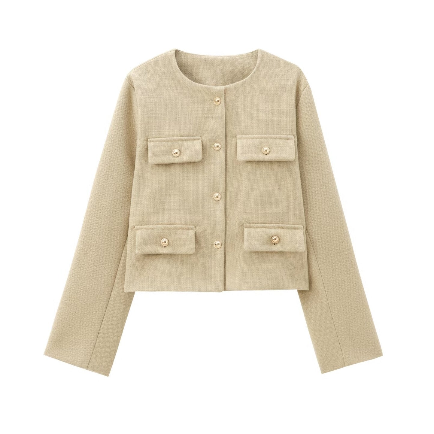 French Style Chic Short Coat | same ANTHEM - apricot / S