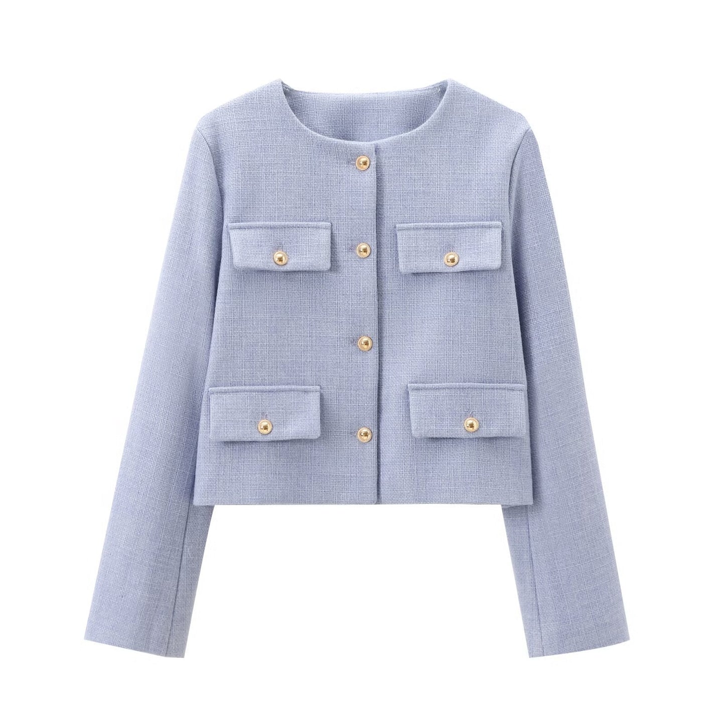 French Style Chic Short Coat | same ANTHEM - baby blue / S