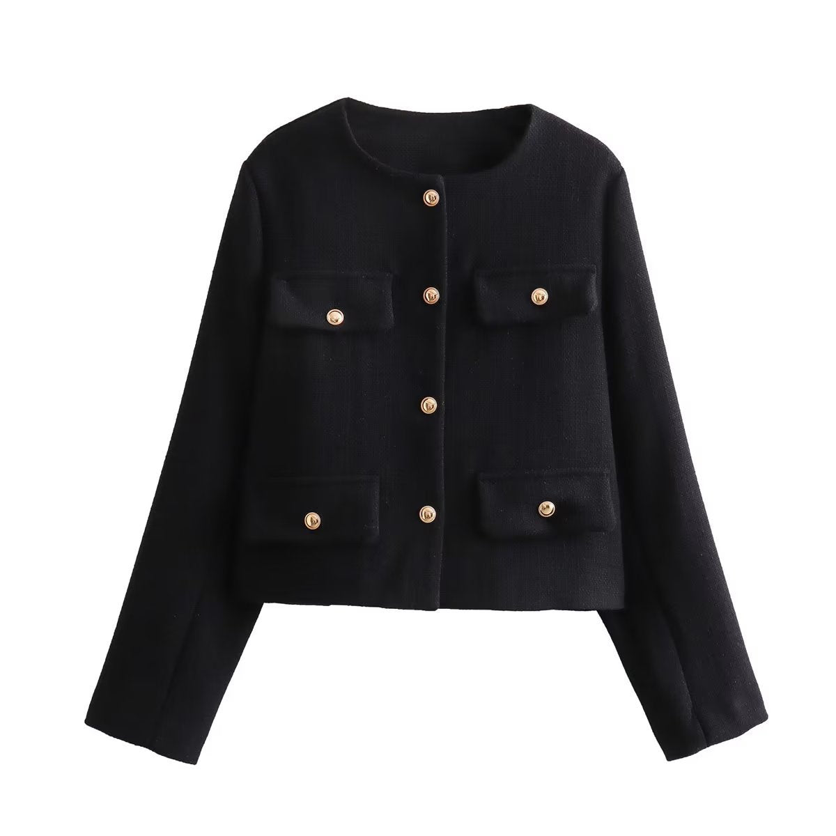 French Style Chic Short Coat | same ANTHEM - black / S