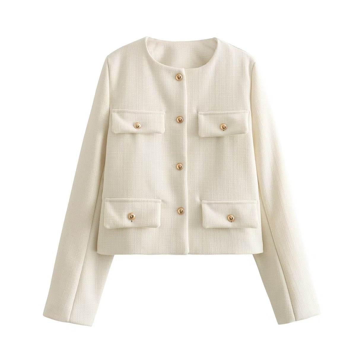 French Style Chic Short Coat | same ANTHEM - white / S