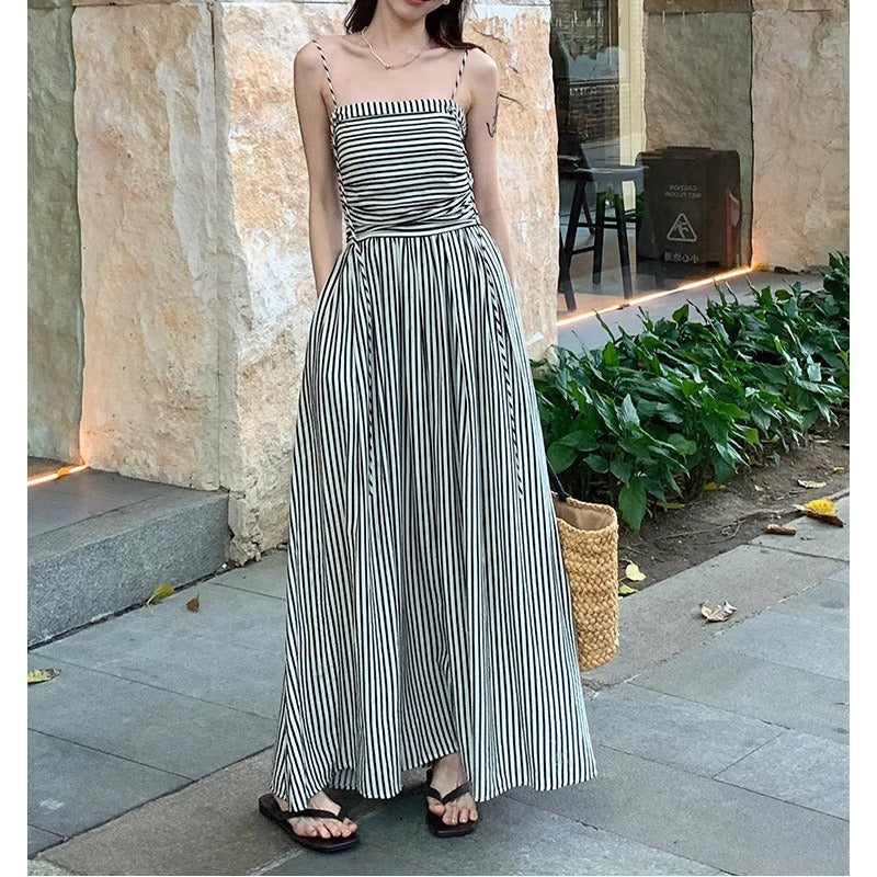 French Wrap Summer Dress – same ANTHEM - stripe / S