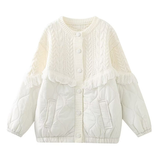 Fringe Patchwork Cotton Coat – Chic & Cozy Streetwear | same ANTHEM