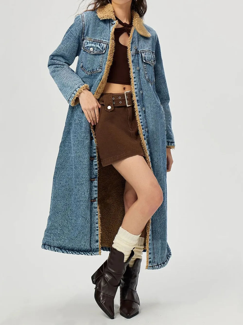 Fur Lined Denim Jacket for Women | same ANTHEM. Soulmate Streetwear