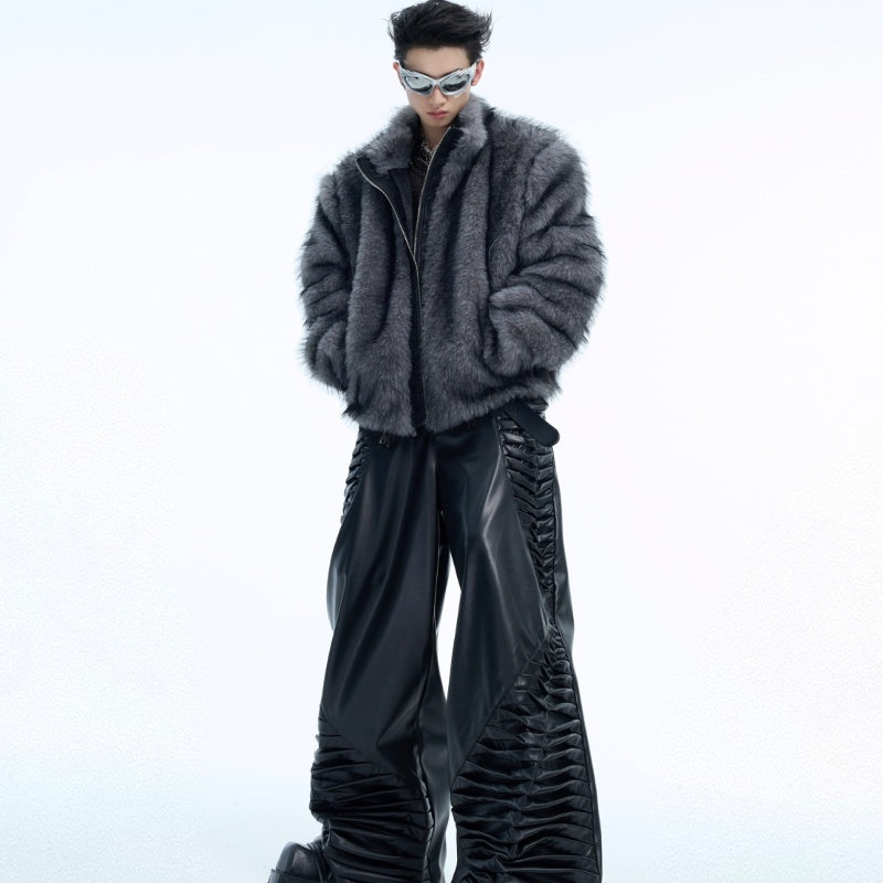 Fur-Stitched Coat – Unique Streetwear | same ANTHEM. - Coat