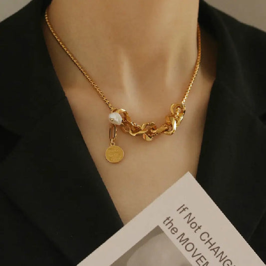 Gold Clavicle Chain Necklace | Boho Chic Lovers & Soulmates Jewellery | same ANTHEM - Gold