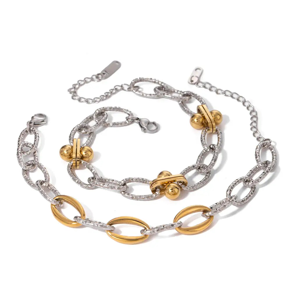 Gold-Plated Stainless Steel Bracelet – Streetwear Jewelry | same ANTHEM. - Silver / One Size