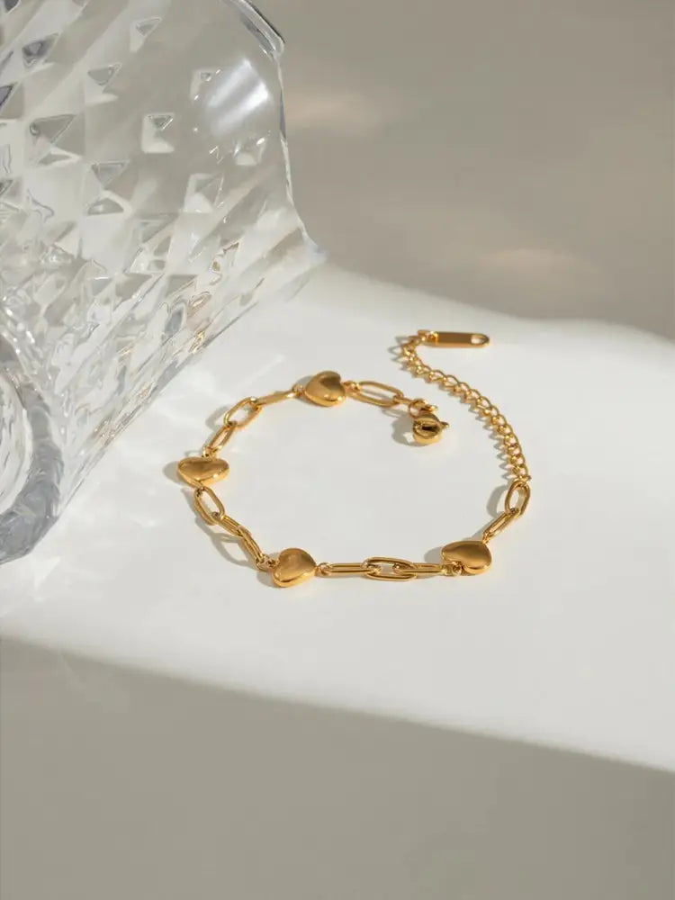 Gold-Spliced Titanium Steel Bracelet – Niche Streetwear Accessory | same ANTHEM. - Gold / One Size